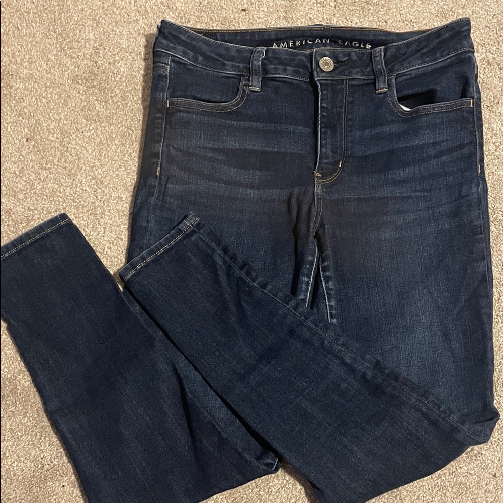 American Eagle Outfitters Womens Skinny Jeans Hi Rise Jeggings size 10